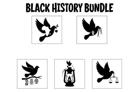 Black History Silhouette Graphics for Real Crafting Projects