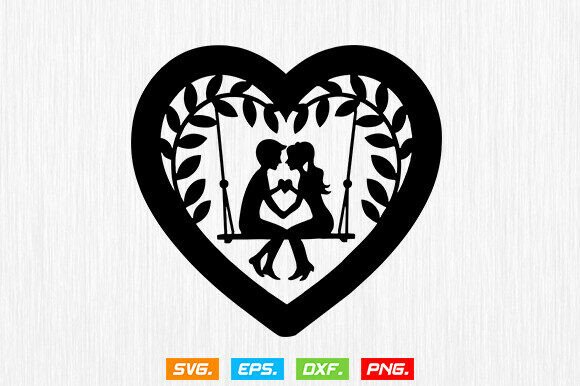 Couple on Swing SVG: A Versatile Graphic Design Asset for Local Business Branding