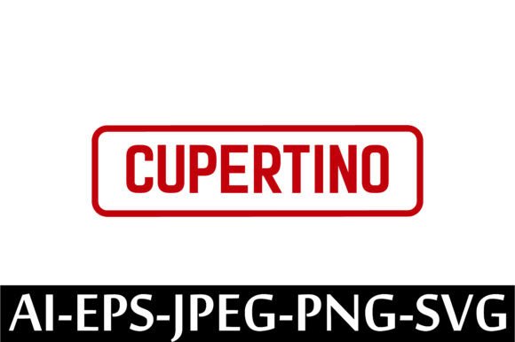 CUPERTINO Rubber Stamp Design Vector – A Modern Graphic Freebie for Content Creators