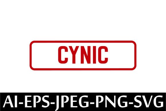 CYNIC Rubber Stamp Design Vector: A Graphic Freebie for Creative Projects