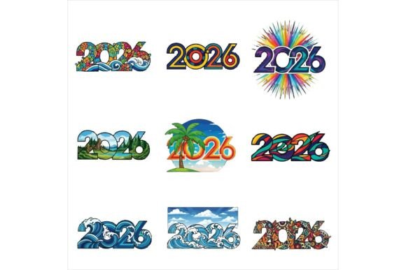 Free Collection of 2026 Logos Bundle: A Graphic Design Asset for Creative Publishers