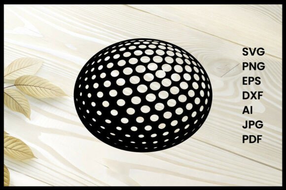 Golf Ball Silhouette Vector Illustration: A Modern Graphic for Creative Publishing