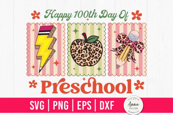 Happy 100th Day of Preschool SVG: A Playful Graphic for Local Branding