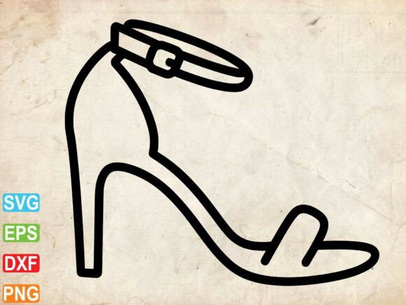 High Heels SVG, Stiletto Heel Silhouette for Crafts and Graphics