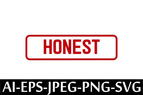 HONEST Rubber Stamp Design Vector for Local Business Branding