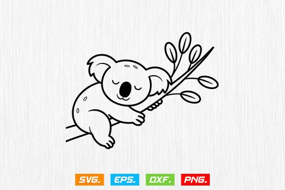 Koala SVG with Flower Crown: A Graphic Design Asset for Crafts and Creative Projects
