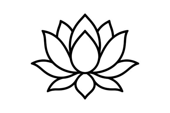 Lotus Blossom Clipart Vector SVG Design Review for Embroidery Projects