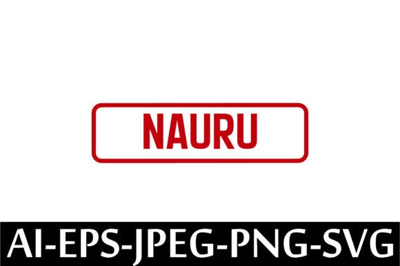 NAURU Rubber Stamp Design Vector: A Versatile Graphic Freebie for Modern Branding
