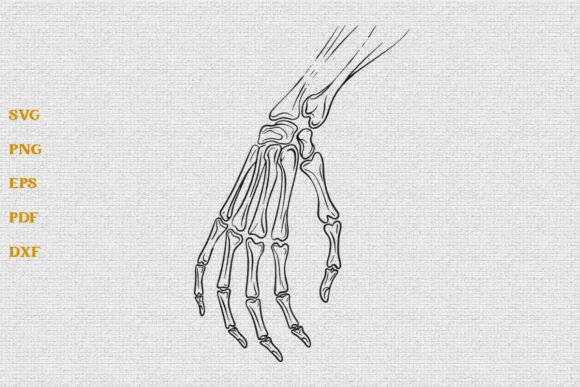 Skeleton Hands SVG Hand Drawing Cut File – A Powerful Graphics Asset for Crafts and Branding