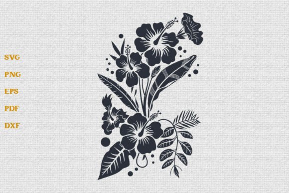 Tropical Hibiscus Flower SVG: A Vibrant Graphic Design Asset for Crafts and Summer Campaigns