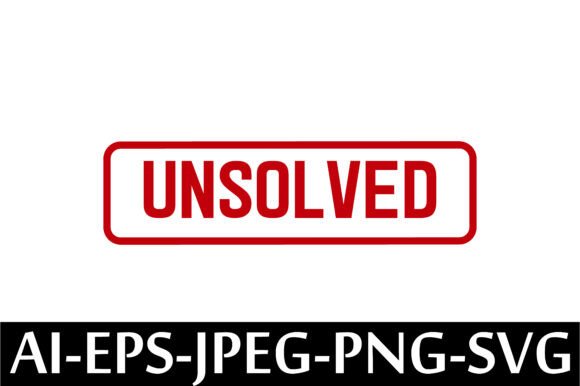 UNSOLVED Rubber Stamp Design Vector for Handmade Business Graphics