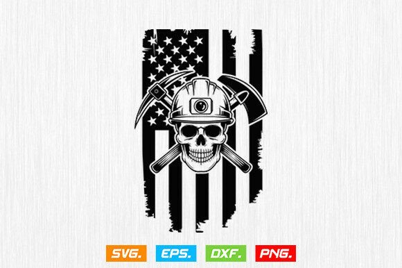 US Mining Svg, Mining Hat Graphic for Crafts and Branding
