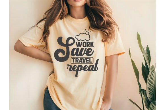 Work Save Travel Repeat SVG: A Versatile Graphic Design Asset for Crafts and Branding